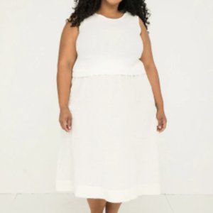 Elizabeth Suzann Ivory Linen Gauze Bel Skirt 2XL Regular